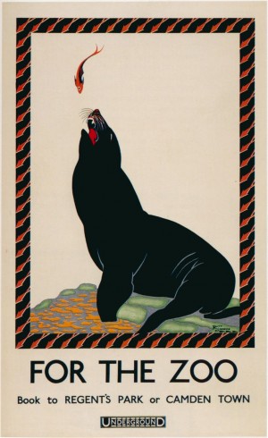 London Underground For the Zoo poster